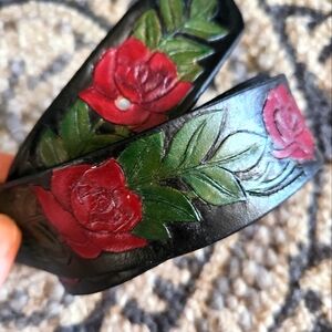 🌹🌹 Leather Rose Pattern BOHO BELT🌹🌹